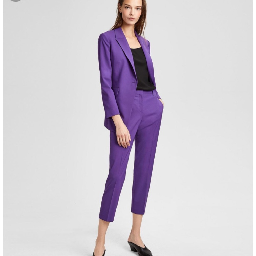 Theory Good Wool Electric Purple suit